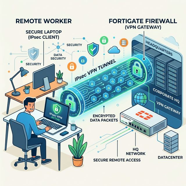 Интерфейс IPsec Wizard в FortiOS